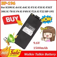 BP-196 9.6V 1500mAh Walkie Talkie Battery for ICOM IC-A4 IC-A4C IC-F3 IC-F3S IC-F3GT 30G IC-78 IC-F4