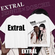 ✨NEW✨ Dewasa Baju T-Shirt Cartoon JENNIE & Doechii - ExtraL Single Men Pure Cotton Printed Short Sle