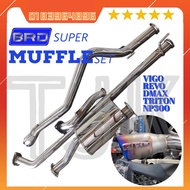 BRD SUPER MUFFLE SET WITH DOWNPIPE bangmood racing brd downpipe brd exhaust suitable hilux dmax trit
