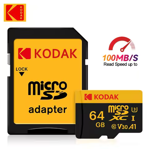 KODAK MicroSD Memory Card 128GB 256GB UP TO 100MB/s Class10 U3 32GB 64GB TF Card 4K HD with Card Rea