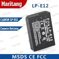 แบตเตอรี่กล้อง CANON LPE12 สำหรับกล้อง รุ่น EOS M10 / EOS M50 / EOS M100 / EOS M200 / EOS 100D / EOS M / EOS M2 ( Camera Battery CANON LP-E12 / LPE 12 ) ( แบตกล้อง แคนนอน )