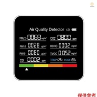 9 in 1 Air Quality Monitor CO2 Meter Carbon Dioxide Detector CO2 CO TVOC HCHO PM2.5 PM1.0 PM10 Tempe