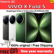 VIVO X Fold5 Foldable Smartphone Snapdragon 8 Gen3 8.03" 2K 120Hz AMOLED, 6000mAh 80W Fast Charging