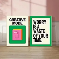 Creative Mode Wall Print Colorful Poster Retro Pink Switch Wall Art Canvas Painting Trendy Room Deco