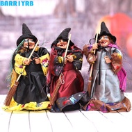BARR1YRB Halloween Witch Ornaments, Handmade DIY Broom Witch Figurines, Creative Witch With Broom Wi