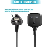 1 Way Single Gang Extension Lead 3M/5M, 13 AMP Single Socket Extension Lead, SG 3 Pin Plug Power Str