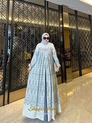 SHAQILA DRESS AMORE BY RUBY ORI DRESS MUSLIM BAJU WANITA MOTIF BUNGA DRESS BUSUI GAMIS BUSUI WUDHUABLE BAJU WANITA BAJU DRESS BAJU MUSLIM MUSLIM WEAR