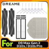 Accessories for Dreame D9 Max Gen 2 / Dreame D10s Pro / D10s Robot Vacuum Cleaner Main Brush Filter 