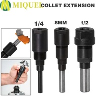 MIQUELZA Router Collet Extension Router Bit Collet Chuck Adapter 8mm Holder 1PC 1/4" Milling Cutter 