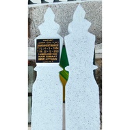 BATU NISAN TERAZO LELAKI & PEREMPUAN >> (Plat Nama - Ukiran Sand Blasting) <<