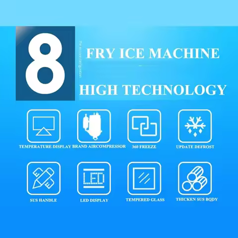 Commercial Fried Ice Cream Maker Stir Yogurt Machine Double-pan Double Control Ice Cream Mixer Ice C