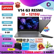 laptop lenovo v14 g3 - i3 1215 8gb 512ssd dos 14.0fhd resmi - 8gb 512ssd +slevecase