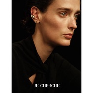 JE CHERCHE 波斯美學 pari Italy小眾原創手工疊戴s925銀耳夾耳環