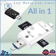 3 in 1 Micro Usb Multifungsi OTG Card Reader Micro SD SD Card Pembaca USB Pembaca Kad Semua Smartpho