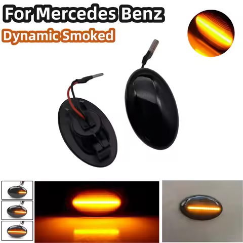 2pcs Side Marker LED Dynamic Turn Signal Light Blinker For Mercedes Benz Smart W450 W452 A-Class W16