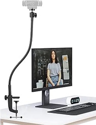 JCWINY Webcam Stand 28 Inch, Flexible Webcam Arm Desk Mount with Phone Holder, Gooseneck Webcam Mount Arm for Logitech Webcam C922 C930e C920S C920 C615 C960 C920x and BRIO 4K NexiGo N60