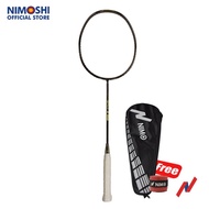 NIMO Raket Badminton SPACEX 100 Grey FREE Tas Grip Wave Pattern