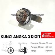 3 Digit Swivel Number Lock Cam Lock Cabinet Door Cupboard