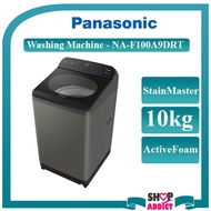 PANASONIC 10KG TOP LOAD WASHING MACHINE WITH ACTIVE WAVE PULSATOR NA-F100A9DRT MESIN BASUH