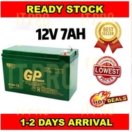 Battery PRO🏠 GP (GPOWER) 12V 7AH / 7.2AH NEW LABEL PREMIUM Solar Rechargeable Sealed Lead Acid Battery Autogate