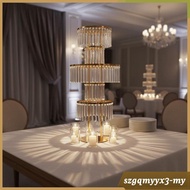 [Toolroom] Wedding Flower Stand Gold Color Crystal Hanging Flower Stand Luxurious Home Decor for Ais