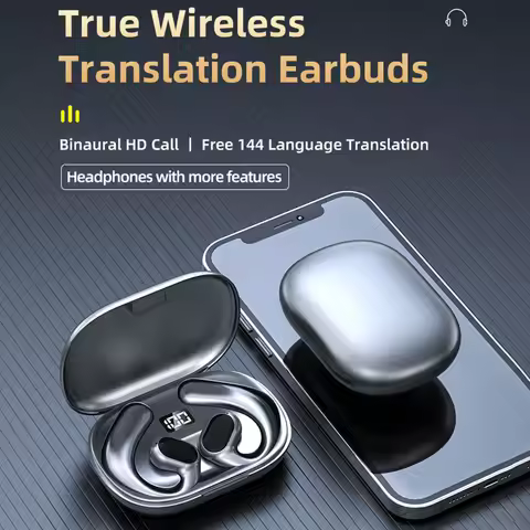 Language Translator Earphones Bluetooth 5.3 Language Translator Earbuds GT01 Noise Reduction for Tra