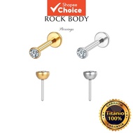 Titanium Lip Stud Pushpin Piercing Jewelry | Auricle, Helix, Conch, Nose, Australian Titanium Helix 