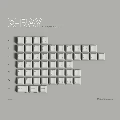 [Child kit] PBTfans X-ray ABS Doubleshot Cherry Profile MX-style Keycaps KBDfans