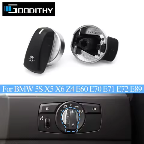 Front Headlight Head Lamp Switch Rrotary Switch Knob Button Cap For BMW 5S E60 X5 X6 E70 E71 E72 Z4 