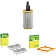 MANN-FILTER Oil Filter + Engine Air Filter + Cabin Air Filter Service Kit Compatible With Mercedes G