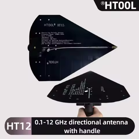 HTOOL 0.1-12GHz Directional Antenna HT12 Log-Periodic Antenna Handheld Passive High Precision Gain 7