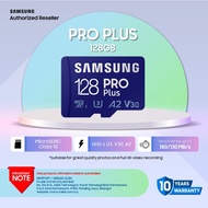 SAMSUNG MICRO SD W/ADPT PRO PLUS (128GB/256GB/512GB/1TB) READ: UP TO 180MB/s WRITE: UP TO 130MB/s