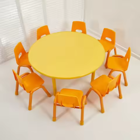 Kids Daycare School Round Shape Preschool Table Kindergarten Furniture Art Classroom Table For Kids 