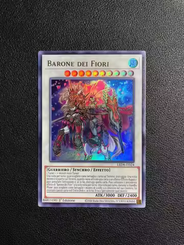 Yu-Gi-Oh UR LED8-IT024/Baronne De Fleur Children's Anime Cartoon Game Card Toys Gift((Customizable))