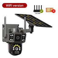 tdlกล้องวงจรปิด4G-WIFI Camera 12MP 6K 18LED Solar Cell Outdoor Waterproof Motiono กล้องวงจรปิดใส่ซิม