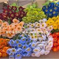 Bunga Poppy 4 Head Flower Poppy 4 head