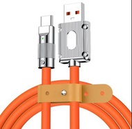 全新2米Type C 數據線120W 加粗快充6A鋅合金屬頭USB充電線叉電線  (包本地平郵) Brand NEW 2M Type C fast charge cord cable micro USB light