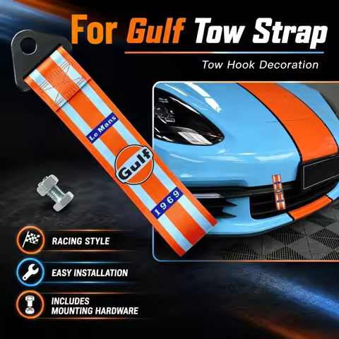 Car High-strength Nylon Tow Coche Racing Traction Rope Orange Stripes Owing Ropes Vehicle Bumper Tra