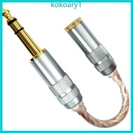 KOKO 15cm Long 6 35mm to 4 4mm Dongle Adapter Cord Balanced Wire for Easily Connection of Headphones
