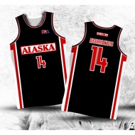 PBA RETRO JERSEY | ALASKA ACES JOHNNY ABARRIENTOS #14 RED/BLACK JERSEY | FULL SUBLIMATION