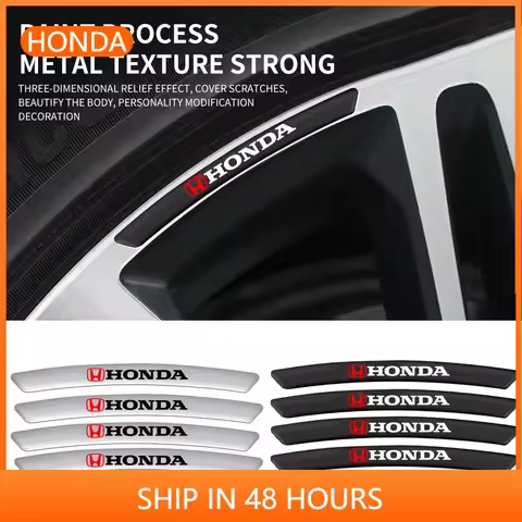 Wheel Hub Stickers Wheel Rims Decoration Strips For Honda Civic Accord Fit CRV Jazz Odyssey Insight 