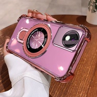 Case For vivo Y02 Y02A Y02T Imported anti drop material new mobile phone holder magnifying glass fun