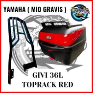 ❃ ◊ ♠ ( MIO GRAVIS ) 36L GIVI BOX AND CMonorack FOR YAMAHA MIO GRAVIS 125cc