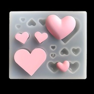 Earring Fondant Epoxy Resin Making Cake Molds Crafts Silicone Mold Cube Cherry Stone Lovely Heart