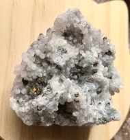 江西白水晶黃銅礦共生 白水晶簇 白晶 水晶原礦 天然原石  水晶