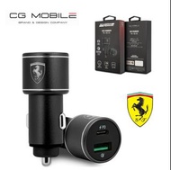 全新 CG Mobile 原裝 FERRARI 法拉利 車充 36W PD TypeC CAR CHARGER - BLACK CAR CHARGER DUAL PORTS FEOCCALBK 車載充