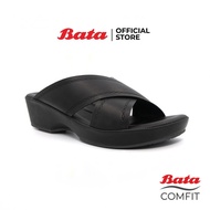 BATA COMFIT รองเท้าเพื่อสุขภาพ Comfortwithstyle  รองเท้าส้นตึก รองเท้าแบบสวม สูง 1.5 นิ้ว สำหรับผู้หญิง สีชมพูกะปิ รหัส 6615703 / สีดำ รหัส 6616703