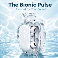[Ready Stock] Transparent Heart Earphone Case Suitable for AirPods Pro3/AirPods4 Silicone Shock-resi