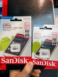 sandisk記憶卡micro sd card/memory card/128gb/64gb