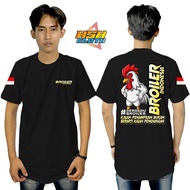 Indonesian Broiler Chicken Farmer Distro T-Shirt Lose Farmer's Appearance